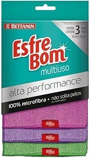EsfreBom - Pano Alta Performance Multiuso, Com 3 Unidades, Cores - Rosa/Roxo/Verde, Bettanin