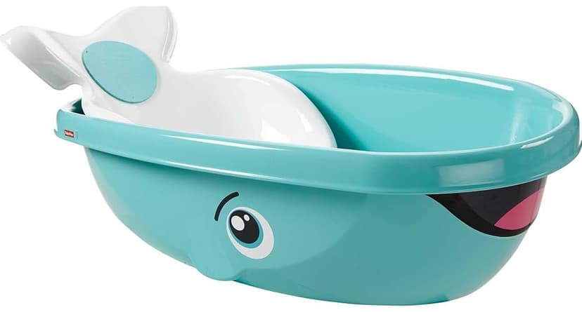 **Fisher-Price Baby Banheira Baleia Hora do Banho Banheira para bebês em Estágio de desenvolvimento, White, set**